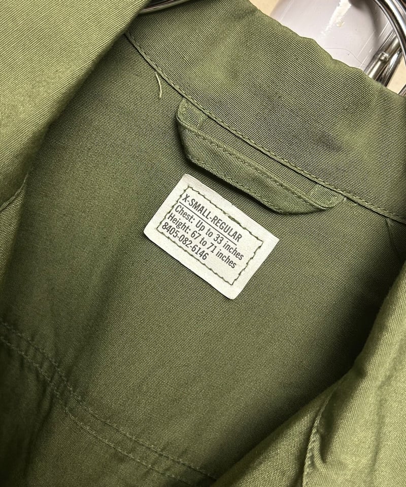 U.S. ARMY ジャングルファティーグ　ノンリップ 69年 デッドストック U.S ARMY ノンリップ ジャングル