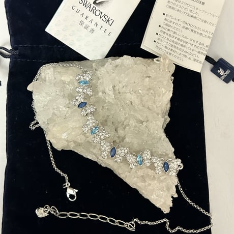 〈SWAROVSKI JEWELRYインボイス〉SWAROVSKI JEWELRY2003,s SFネックレス大丸京都直営店ギャランティー・付属巾着袋付フルセット極上美品スペシャルプライス