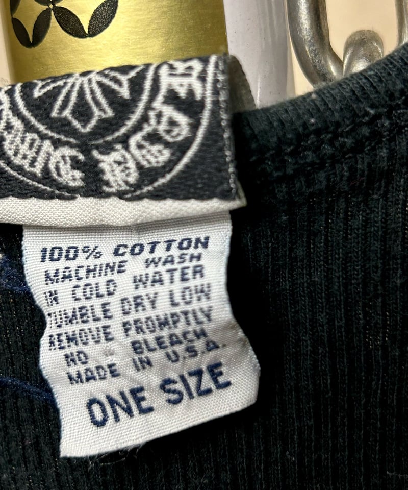 CHROME HEARTS　 オールド サイドロゴ　 タンクップ　正規品 クロムハーツ オールド サイドアーチロゴ タンクトップ ブラック M