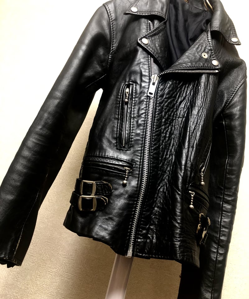 FIELD SHEEP ヴィンテージ UKライダースJKT イギリス製 UKセブンティーズシボ革SHEEPパンクスライダース》70,s イングランド製