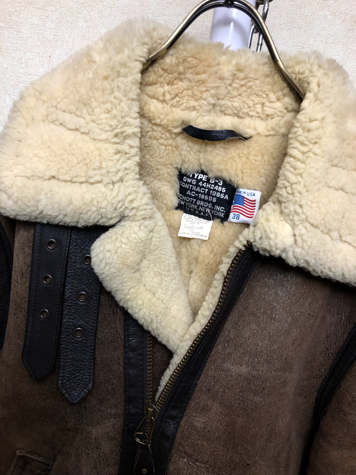 schott USA製 ムートン ジャケット 38-