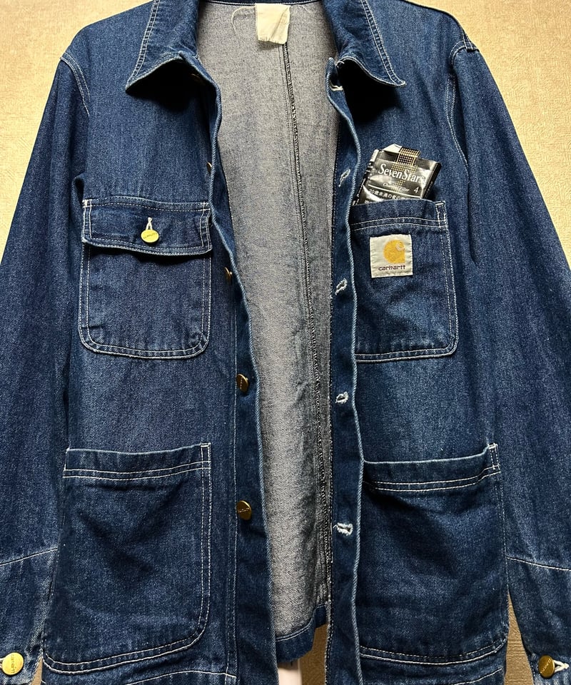 極上色残りインディゴエイティーズU.S.A.製carhartt〉80年代後期 極上色残りインディゴエイティーズU.S.A.製carhartt〉80年代後期