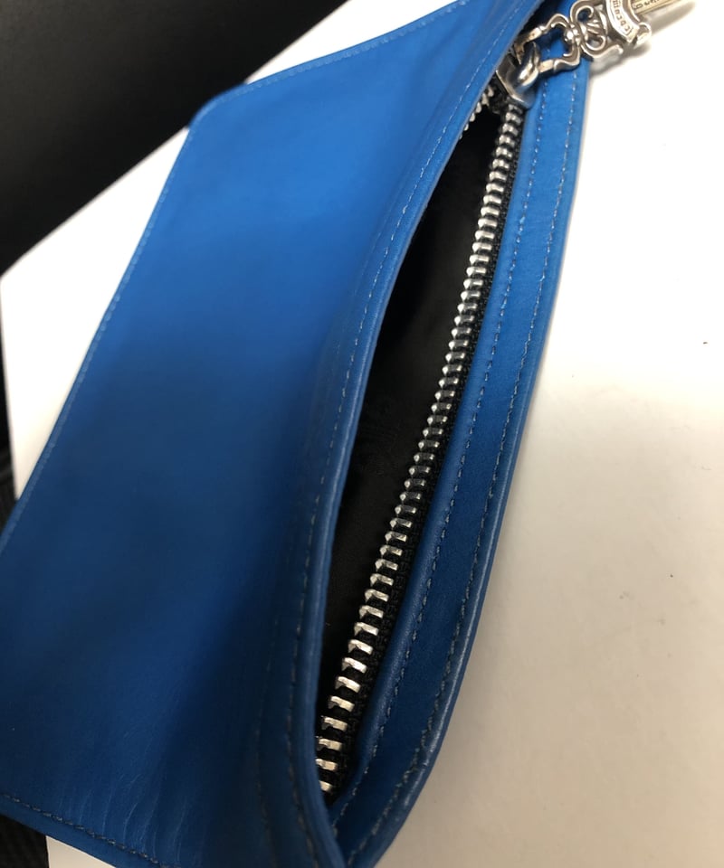クロムハーツ　チェンジパース　水色 クロムハーツ 財布（Chrome Hearts）ジッパーチェンジパース4×5