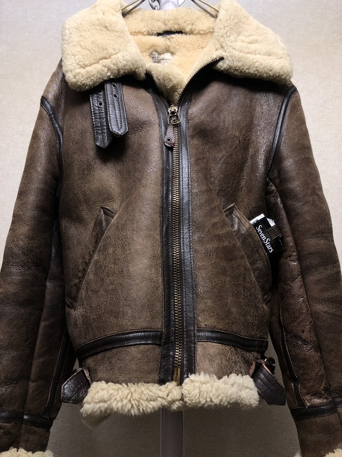 希少】TYPE B-3 関し VINTAGE ムートンジャケット ラムレザー L