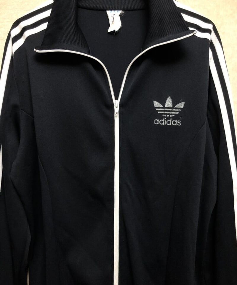 adidas トラックジャケット ビンテージ 80 アメリカ製 トレフォイル レッドデータオールドadidas〉80年代後期adidasトレフォイルロゴ