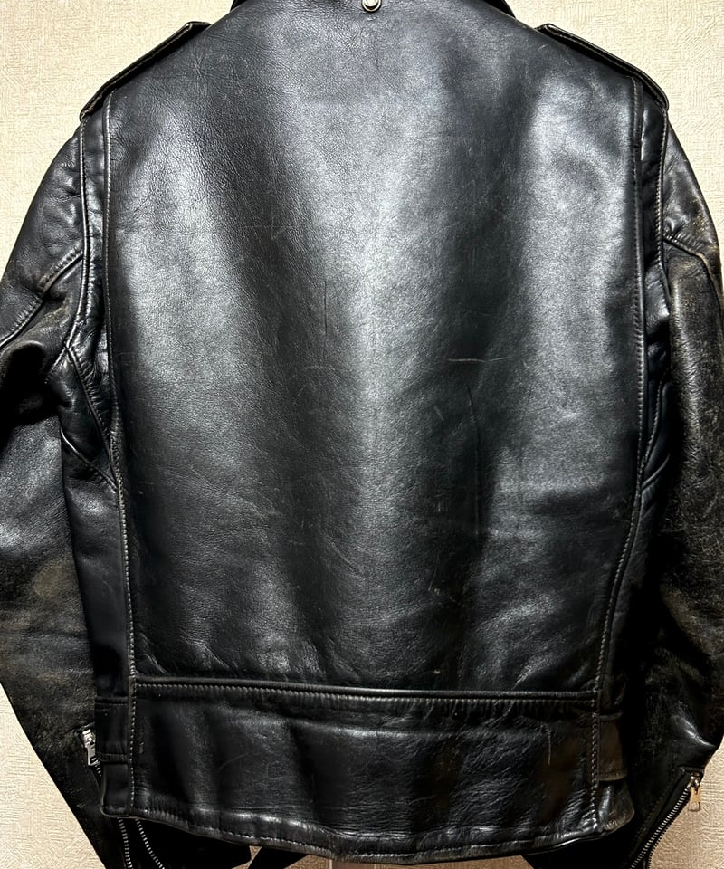 牛タグ前期Schott Bros希少ワンスターR&R茶芯ライダース〉70,s U.S.A.製