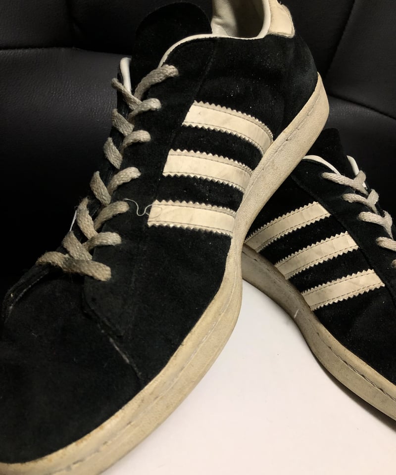 ビンテージ‼︎ 94年・China製 adidas campus 黒 11ハーフ - スニーカー ビンテージ‼︎ 94年・China製 adidas campus 黒 11ハーフ - スニーカー