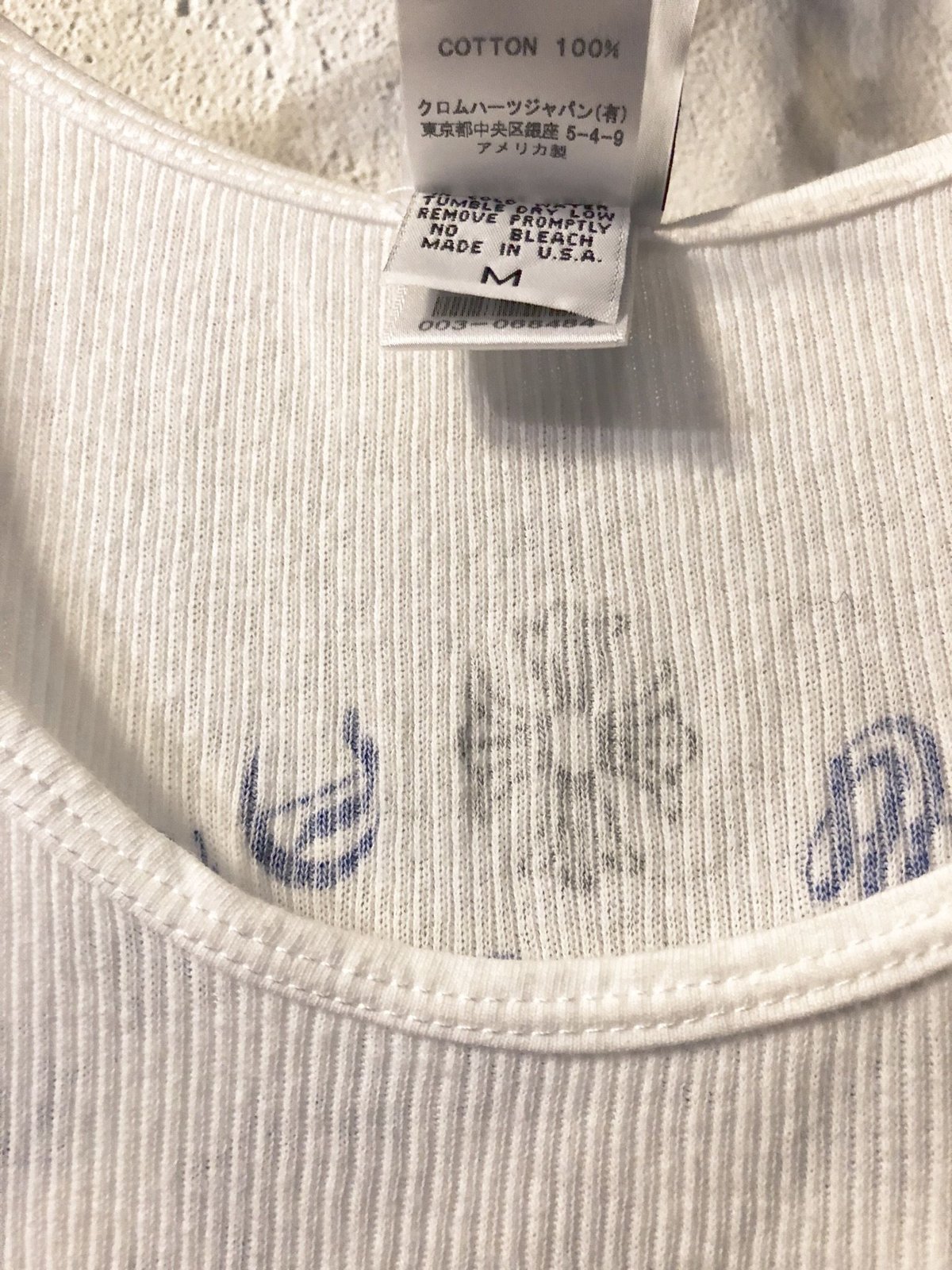 クロムハーツU.S.A.製オールド絶版タンクトップ〉Chrome Hearts U.S.A.