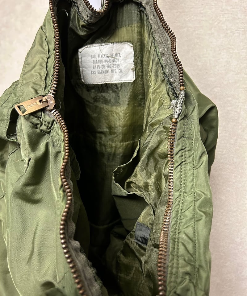 米軍実物希少ブラスジッパー年代ヘルメットバッグ〉米軍84年製 米軍実物希少ブラスジッパー年代ヘルメットバッグ〉米軍84年製