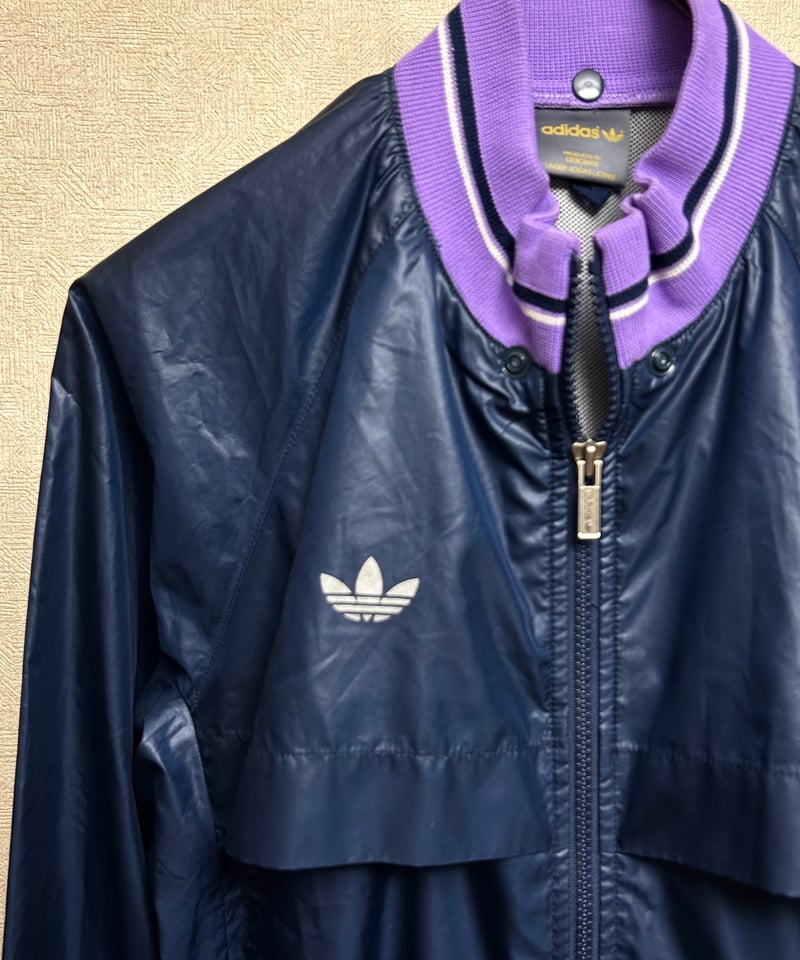 80s vintage adidas デサント トレフォイル トラックジャケット adidas アディダス 80s デサント社 日本製 ヴィンテージ トレフォイル