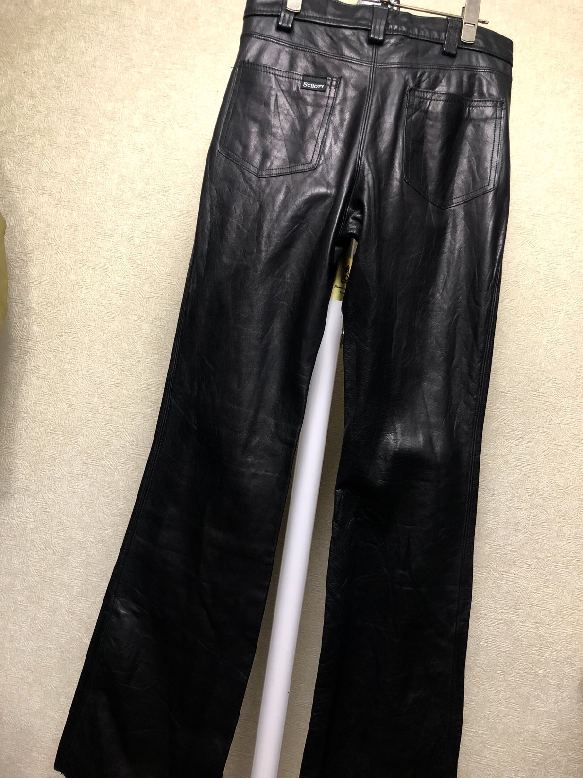超目玉希少牛タグSchottレザーパンツ》U.S.A.製Schott 希少牛 超目玉希少牛タグSchottレザーパンツ》U.S.A.製Schott 希少牛