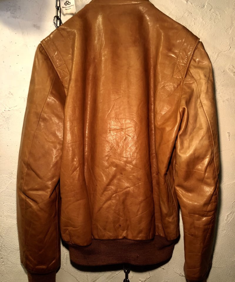 クラフト　レザー　ジャケット　70s 70s~ Vintage leather craft レザークラフトジャケット