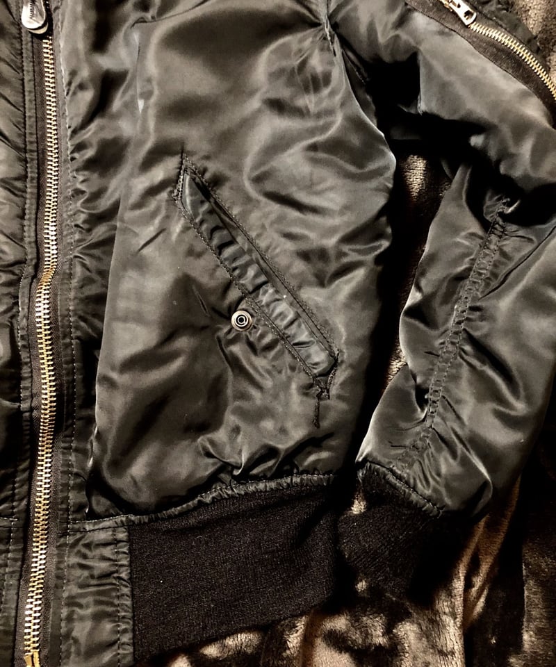 80,s USAF MA-1 Flight Jacket BLACK | 我妻屋 【azuma