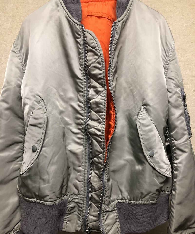 U.S.A.製時代最終期ALPHA社MA-1フライトジャケット〉U.S.A.製時代ALPHA