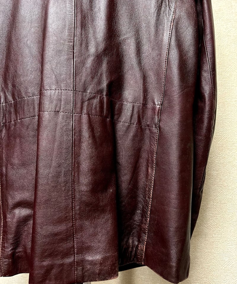 EUROセブンティーズ希少ダブルレザーテーラード〉70年代EURO希少ダブル