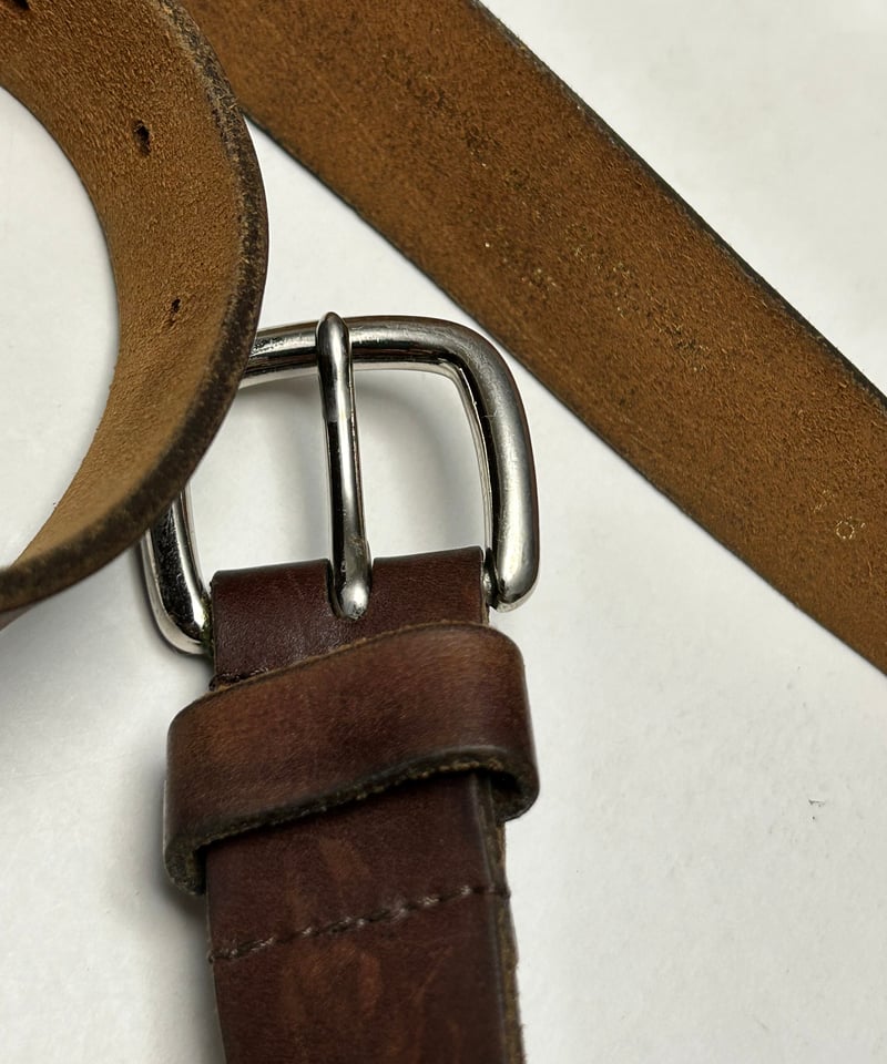 90s コムデギャルソンオム プレートレザーベルト ブラウン コム・デ