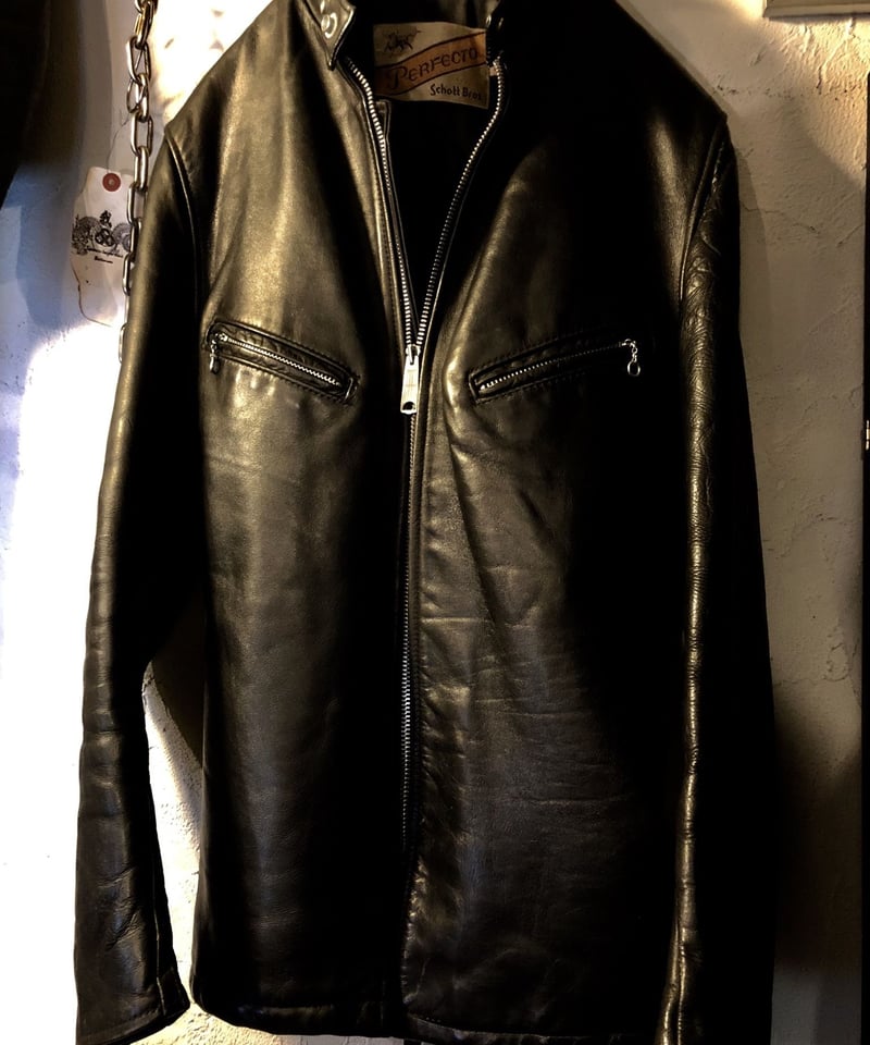 目玉美品ヴィンテージ Schott 70年代牛タグPERFECTO U.S.A. 逆ハ 目玉美品ヴィンテージ Schott 70年代牛タグPERFECTO U.S.A. 逆ハ