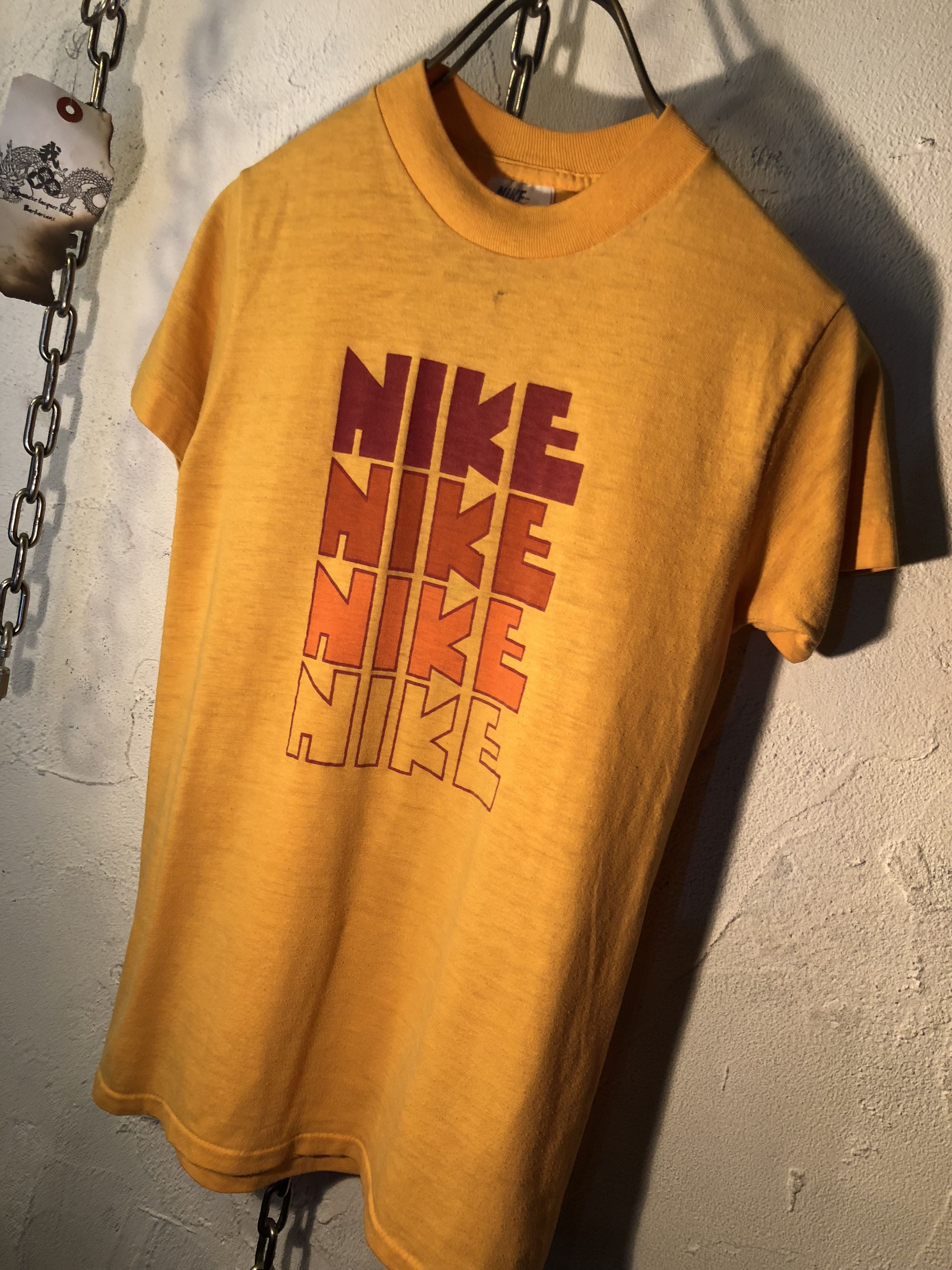 NIKE ヴィンテージ 七分袖 カットソー　70s ゴツナイキ　オレンジタグ original