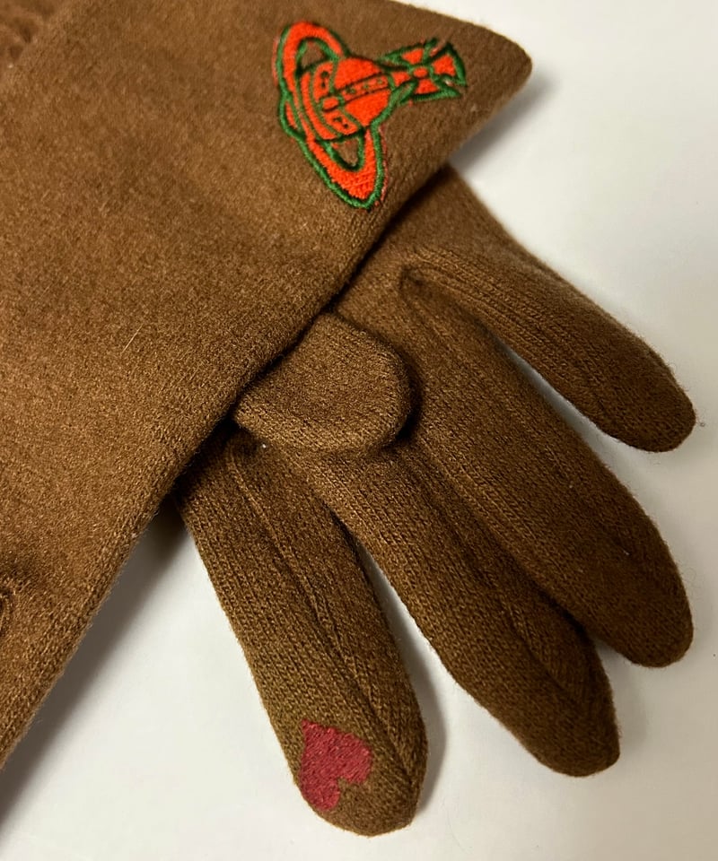 ヴィヴィアンウエストウッド 手袋 革 オレンジ vivienne westwood