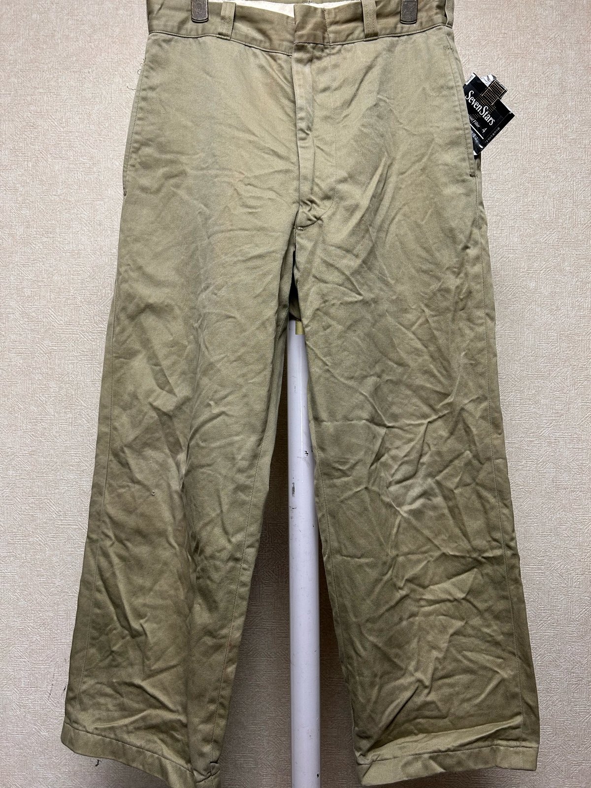 美品　米軍実物　U.S.M.C. 69年製　アルミジッパー　チノパン　w31 米軍実物U.S.M.C.69年製アルミジッパーチノトラウザーズ〉米軍実物海