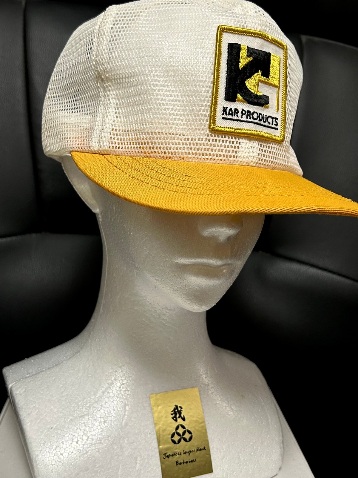 【ビンテージ】コーデュロイトラッカーキャップ　70s ホワイトトラックス ビンテージ】コーデュロイトラッカーキャップ 70s ホワイト