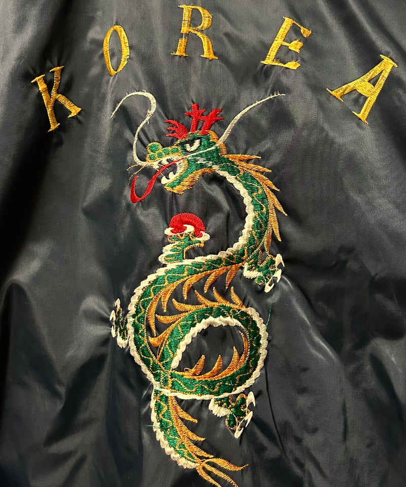 Rock'n Rollエイティーズヘタウマ龍刺繍コーチジャケット〉 80年代初期