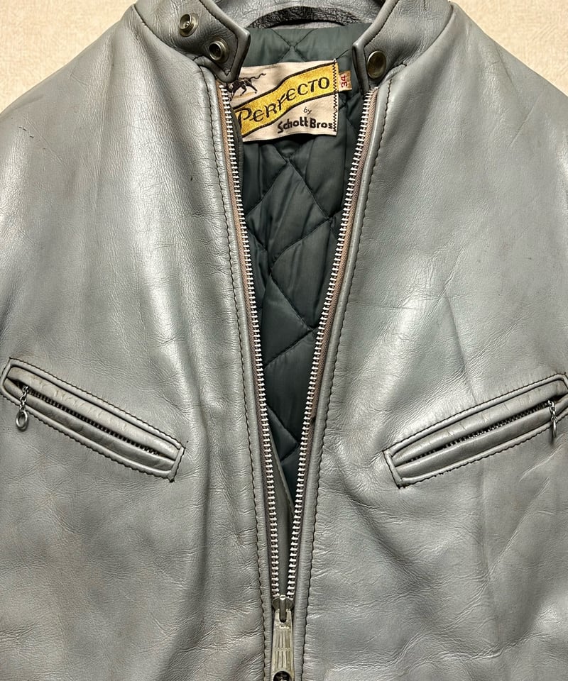 60s 70s schott 641 牛タグ シングルライダース レアカラー