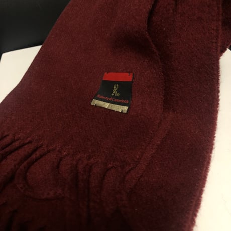 〈アーカイブ年代カシミアマフラー美品〉Roberta di Camerino高級カシミアマフラーBORDEAUX オールド年代ランク美品スペシャルプライス