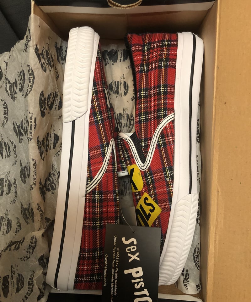 タータンチェックスリッポン VANS（バンズ）『SLIP-ONスリッポン タータンチェック赤