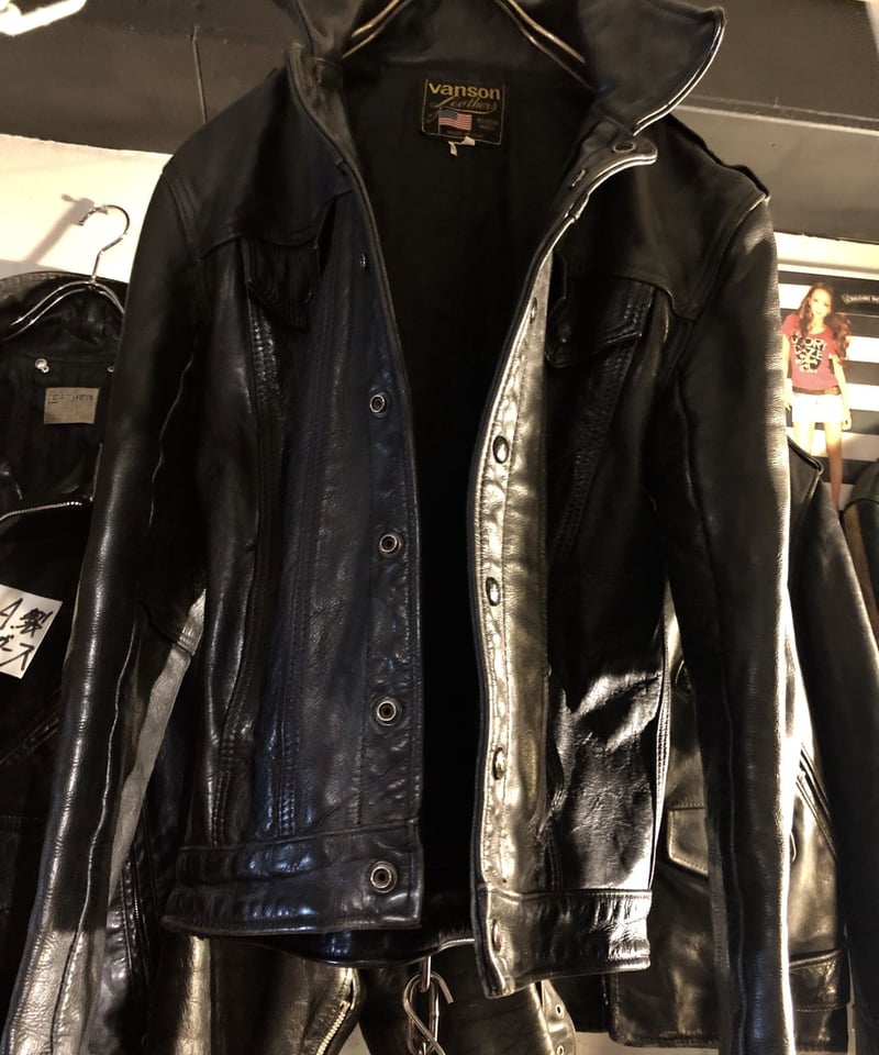 【80s 激レア　超希少】ビンテージ　Schott　バンソン テンダーロイン 超目玉オールドU.S.エイティーズ希少vansonトラッカージャケット》80