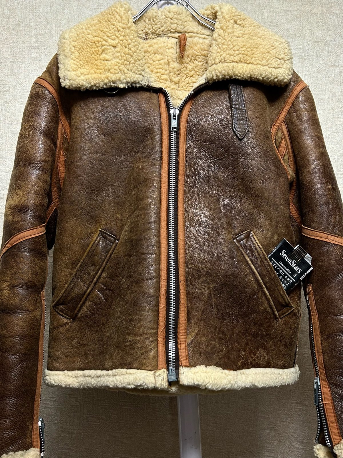 エイティーズ欧州ムートンレザージャケット〉80年代初期欧州製ムートン  