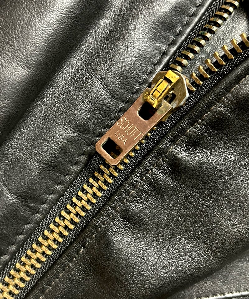 オールドシャンパン金具茶芯R&Rライダース〉U.S.A.製80-90,sバイカー