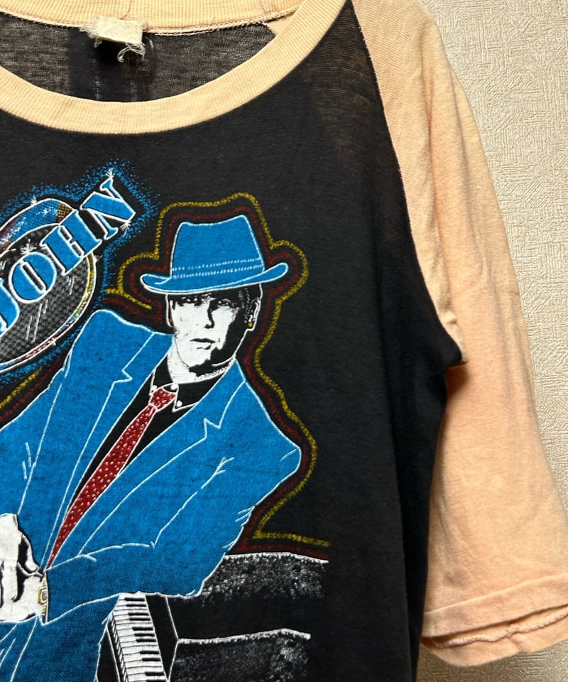80,s U.S.A.製希少プリントレアヴィンテージラグランバンTee〉80年代 80,s U.S.A.製希少プリントレアヴィンテージラグランバンTee〉80年代