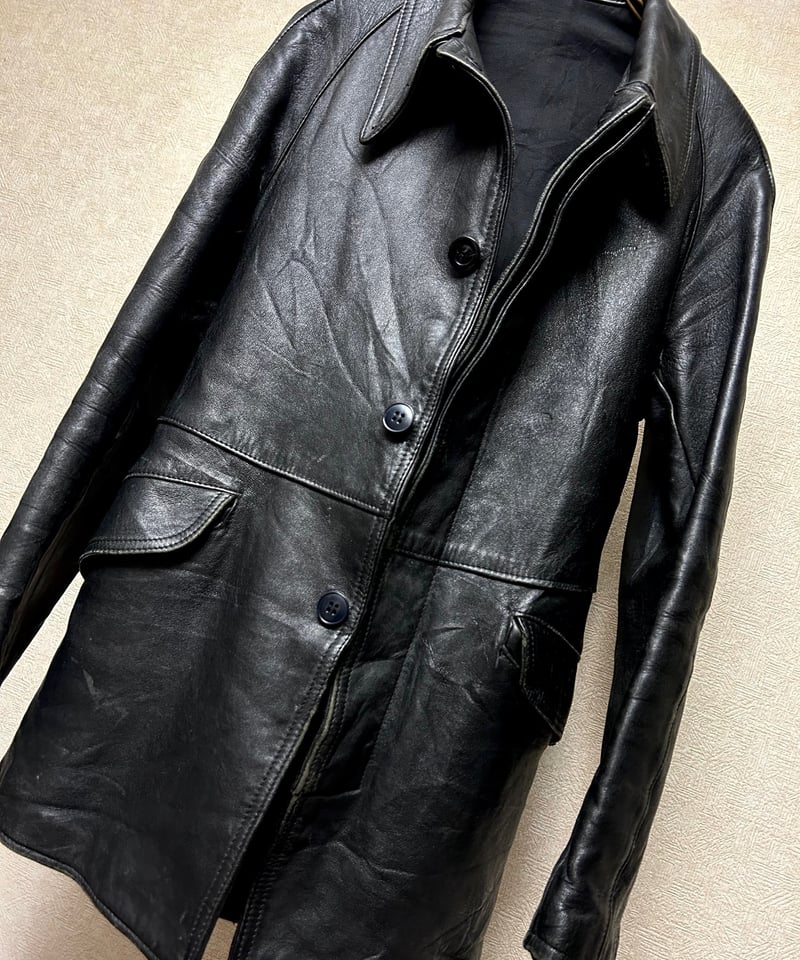 70s イタリア製 レザージャケット 70s Italy Policeman イタリア ポリスマン レザー ジャケット