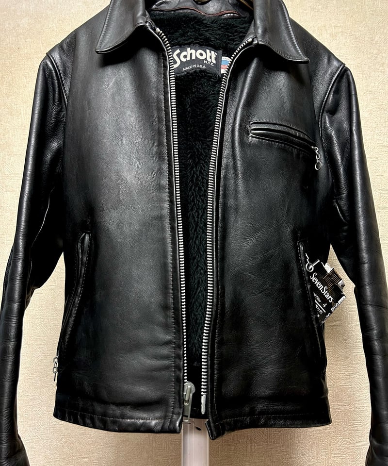 schott634 トラッカージャケット　激レア　美品 オールドU.S.A.製Schottフルセット美品〉80-90,s U.S.A.製Schott