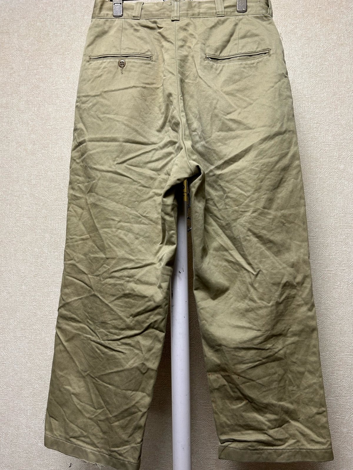 美品　米軍実物　U.S.M.C. 69年製　アルミジッパー　チノパン　w31 米軍実物U.S.M.C.69年製アルミジッパーチノトラウザーズ〉米軍実物海