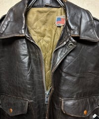 70s Schott Perfecto牛タグシングルライダース逆ハポケット茶芯