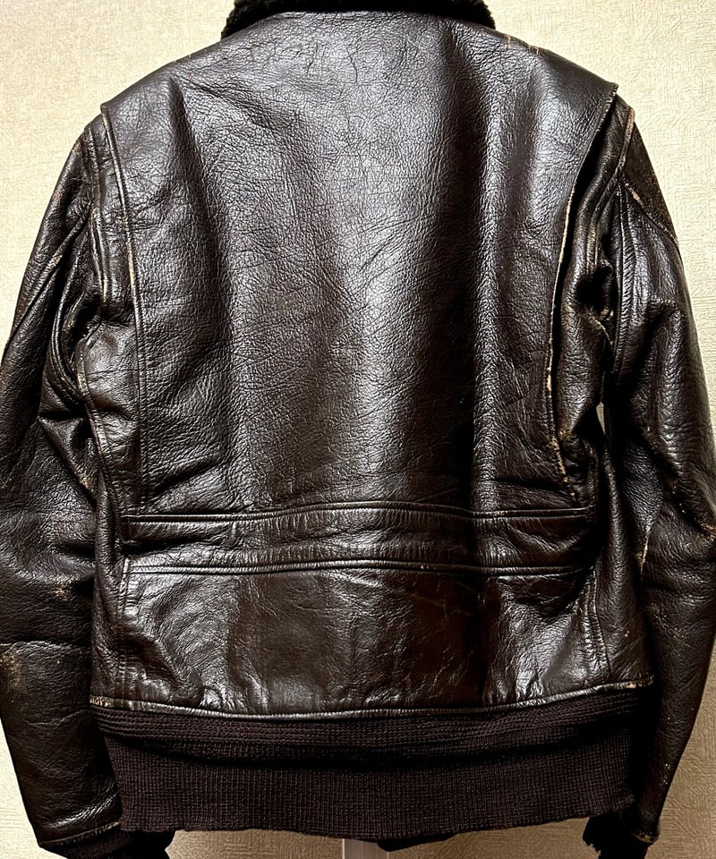 【Beckman】黒タグ　60s US.NAVY G-1 フライト レザー Beckman】黒タグ 60s US.NAVY G-1 フライト レザー 希少黒タグ
