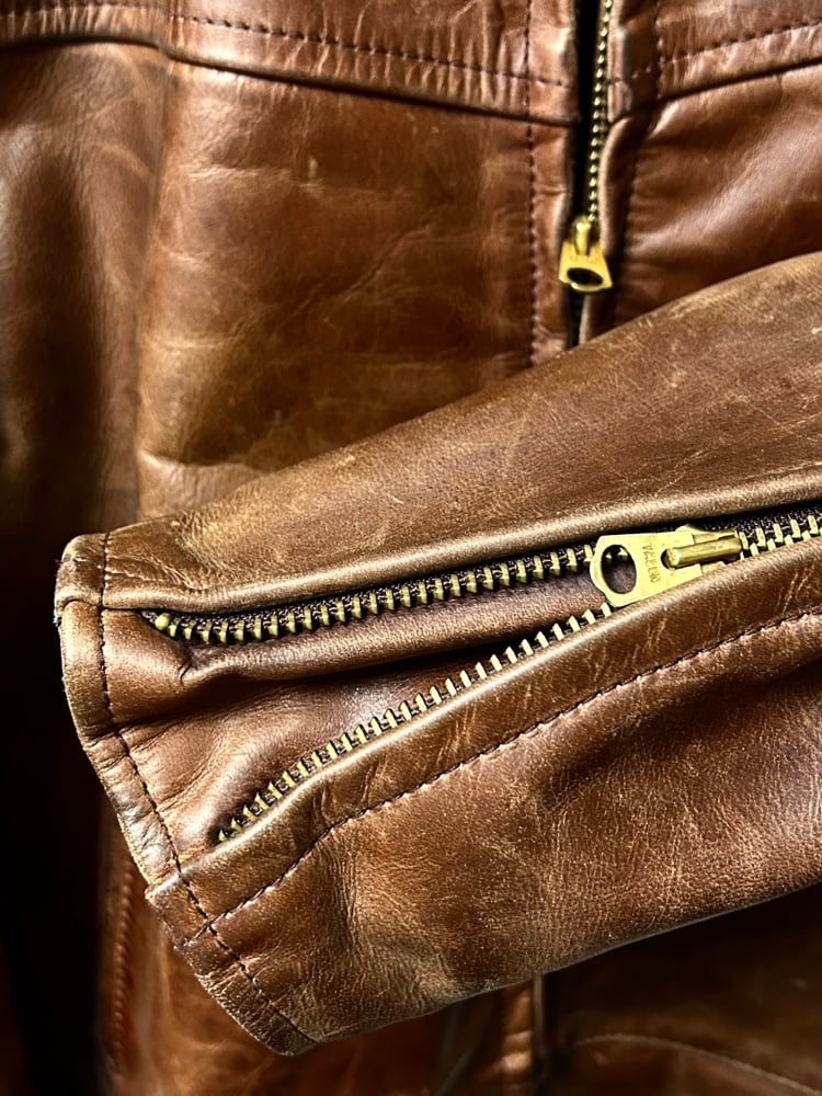 い*ち様 90's エアロレザー　ヴィンテージ 希少 エアロレザー ライダースジャケット 90年代 飛行機タグ