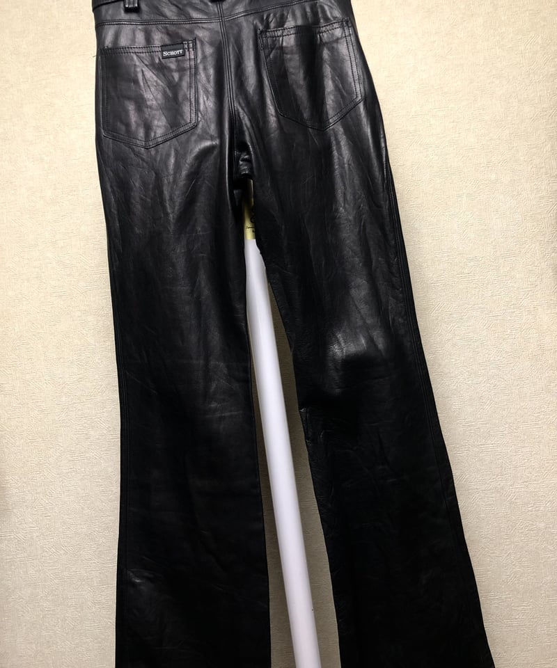 超目玉希少牛タグSchottレザーパンツ》U.S.A.製Schott 希少牛
