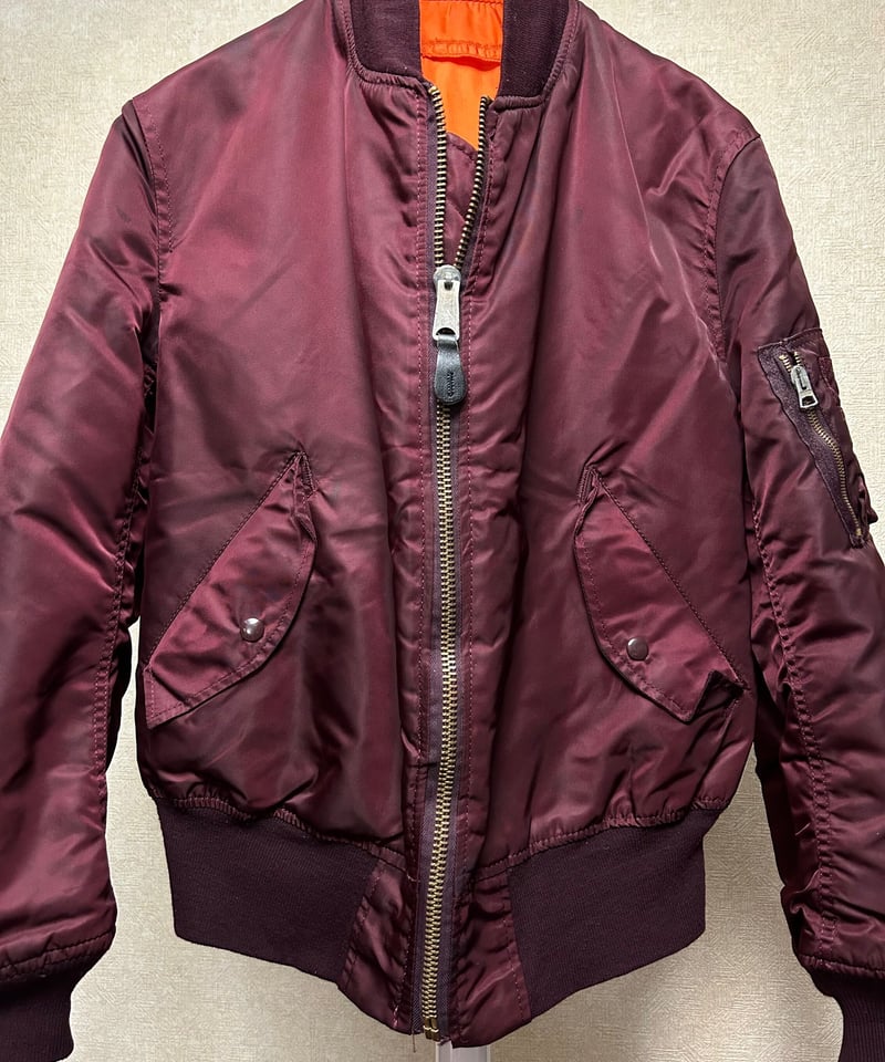 U.S.A.製時代80,s IDEALジッパー希少カラーMA-1〉U.S.A.製80年代 U.S.A.製時代80,s IDEALジッパー希少カラーMA-1〉U.S.A.製80年代