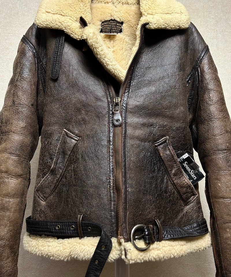 Rock'n Rollセブンティーズムートンレザー〉U.S.A.製時代78,s AVIREX