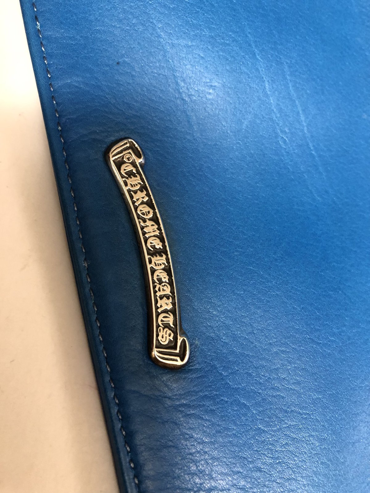 クロムハーツ　チェンジパース　水色 クロムハーツ 財布（Chrome Hearts）ジッパーチェンジパース4×5