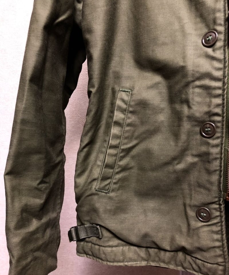 U.S.エイティーズ民間A-2デッキジャケット美品〉80年代U.S.A.製