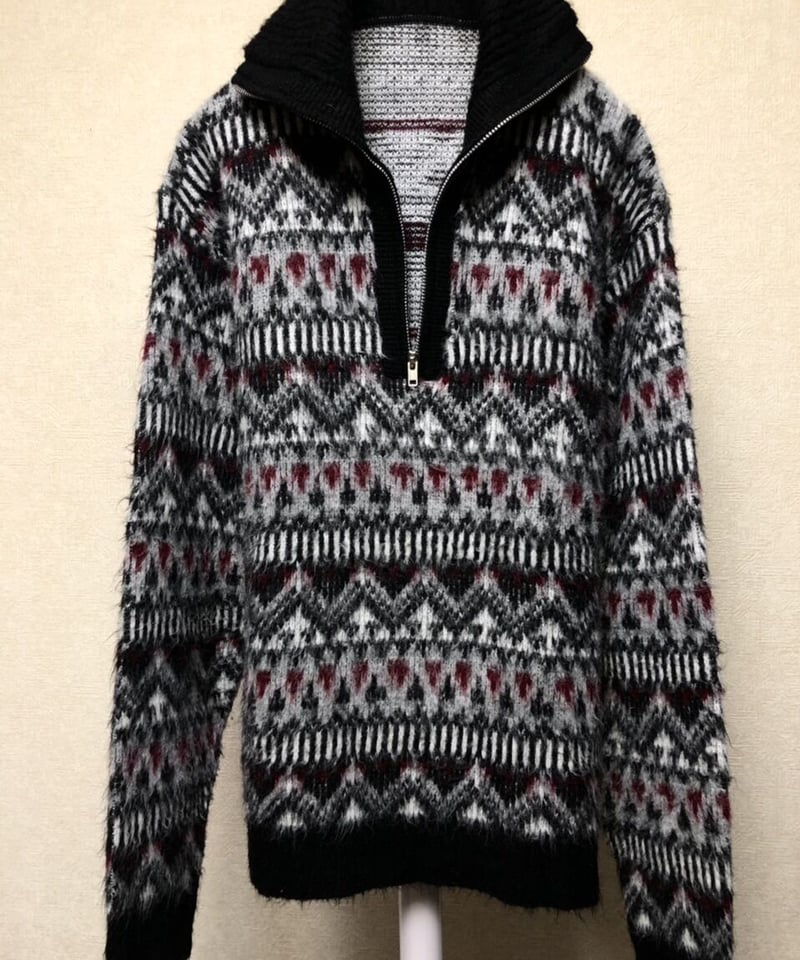 セブンティーズU.S.アルミジッパーモヘア〉70年代後期U.S.A.製