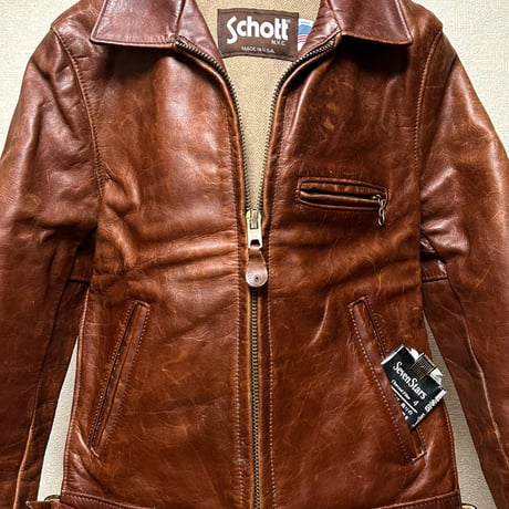 Schottレザージャケット　ビンテージ　サイズUS40 色チョコレート 80's Schott Leather Jacket 80年代 90年代 ショット レザー