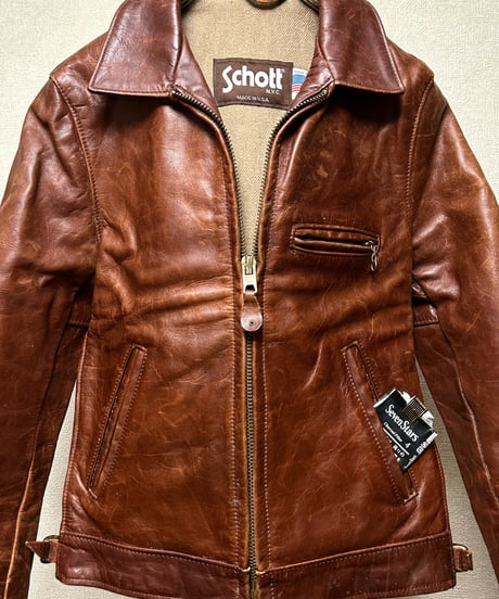 美品/希少✨schott トラッカージャケット　レザー　642VS 赤茶　40 美品/希少✨schott トラッカージャケット 642VS 赤茶 本革 38