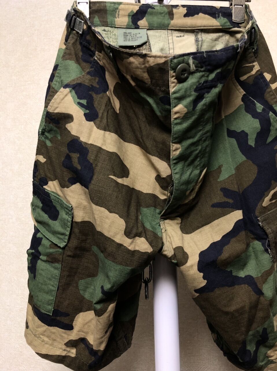 米軍実物BDUハーフ仕様美品〉米軍90年製WOODLAND CAMOUFLAGE BDU