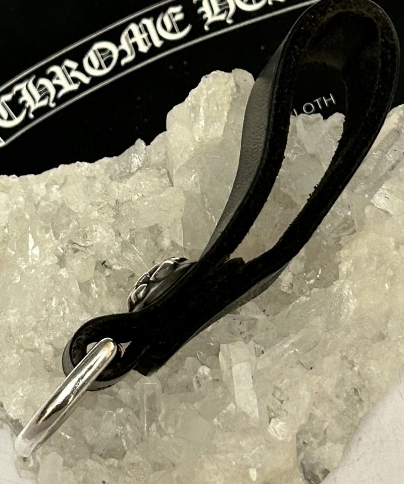 帝王クロムハーツ人気レザーベルトループ美品〉Chrome Hearts