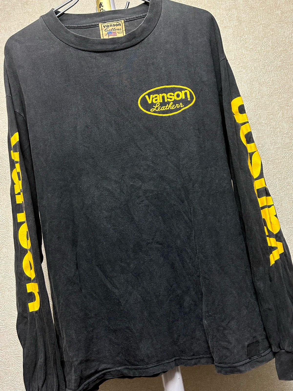 希少U.S.A.製タグvansonラバープリントロングTee〉オールドU.S.A.製 